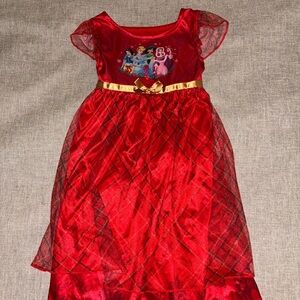 Disney Red Dress with Sheer Overlay